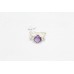 Ring Silver Sterling 925 Amethyst Women's Natural Handmade Purple Gemstone A821
